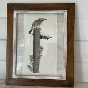 Yvonne Davis Framed Bird Art Lithograph Signed & Numbered